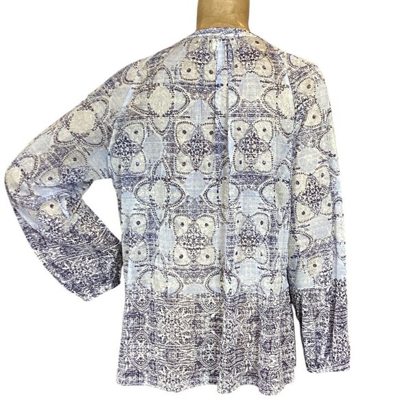 INC International Concepts Lace-up Sheer Shimmer Blouse Plus Sz 2X #308A - Picture 5 of 7